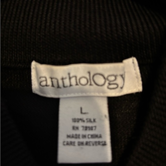 Anthology Men’s black mock turtleneck sweater size L - Picture 3 of 6